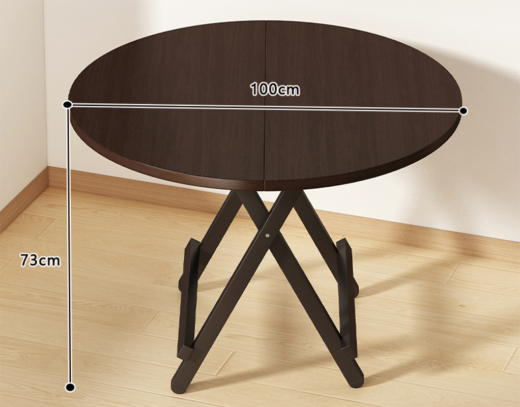 walnut color 100*100*73 [strong load-bearing capacity]