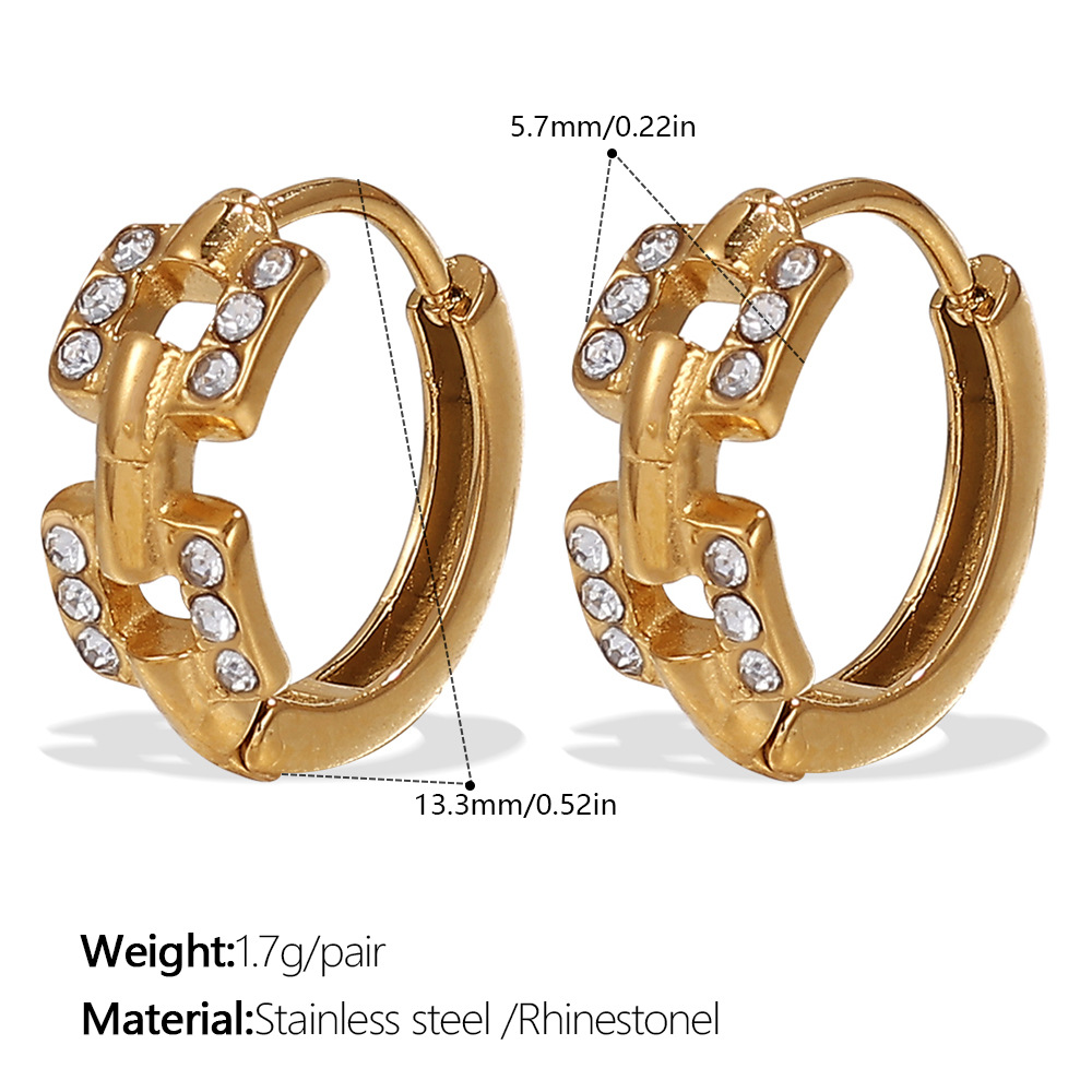 Eh1113weg white diamond gold earrings