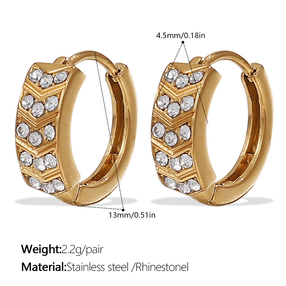 Eh1116weg white diamond gold earrings