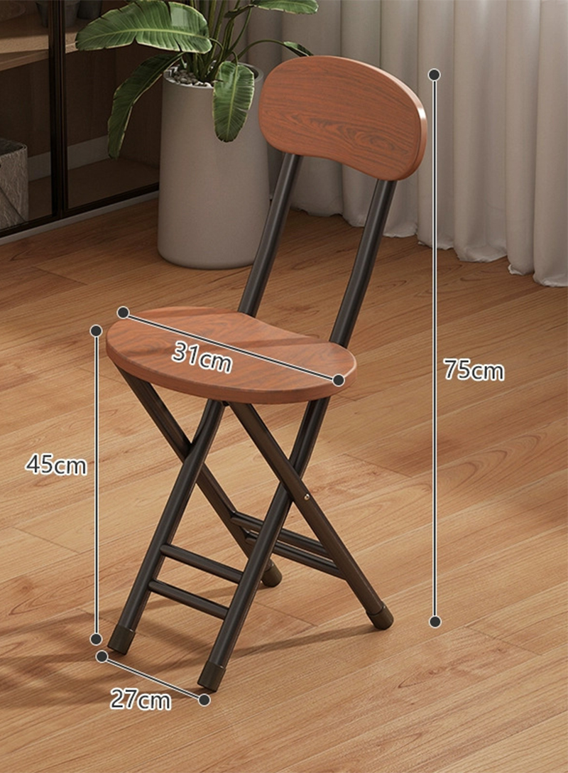 dark wood grain folding chair