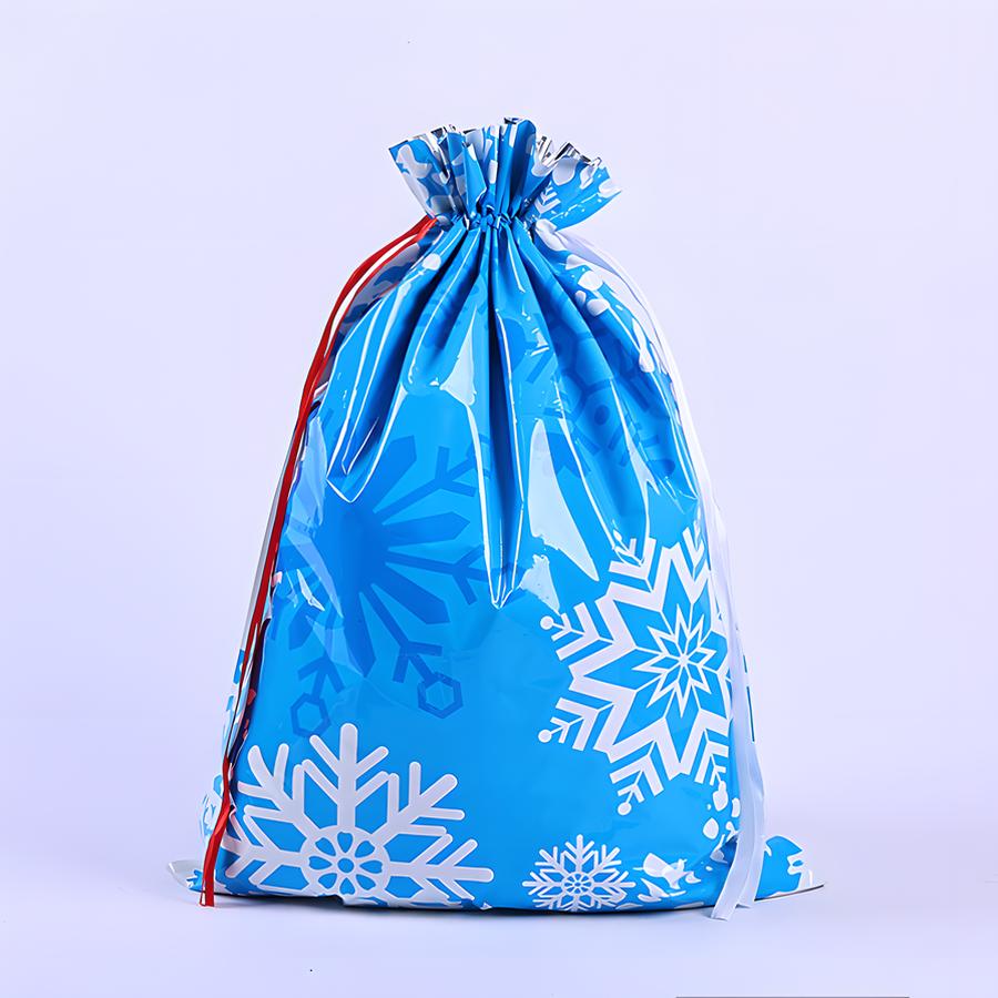 49*69 drawstring snowflake blue