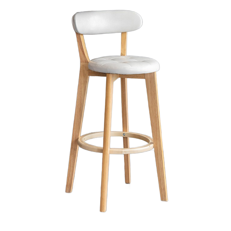 Log frame white leather