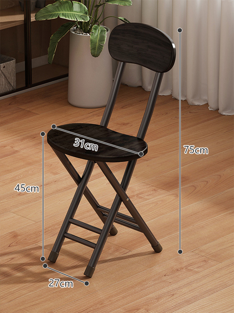 4pcs black folding chairs