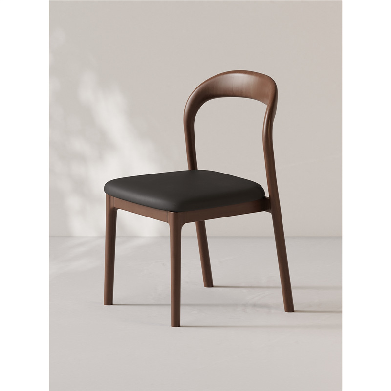 Walnut   black cushion