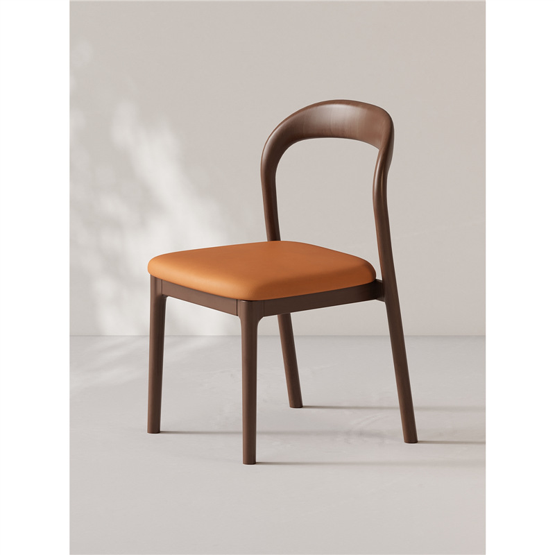 Walnut   orange cushion