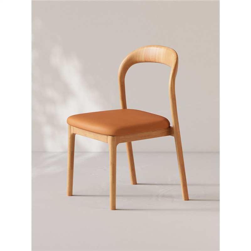 Wood color   orange cushion