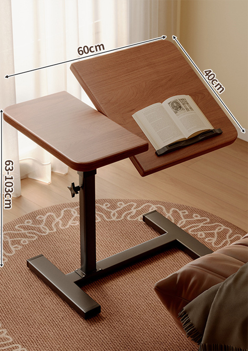 [desktop upgraded flip model] south american walnut color (foldable desktop) mobile and liftable