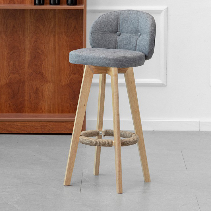 wood color feet   gray linen, rotatable