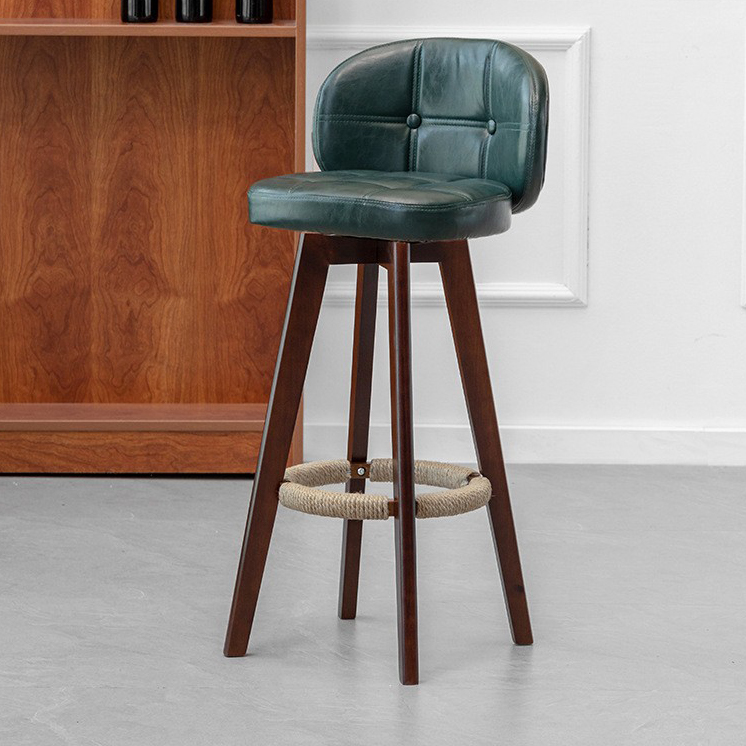 brown feet   dark green leather, rotatable