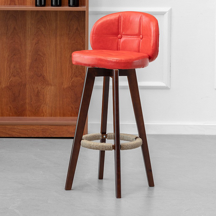 brown feet   red leather, rotatable