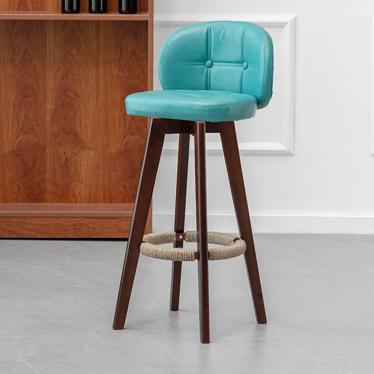 brown feet   blue leather, rotatable