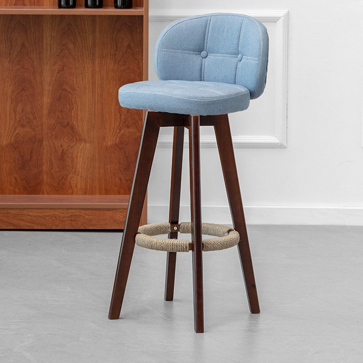 brown feet   blue linen, rotatable