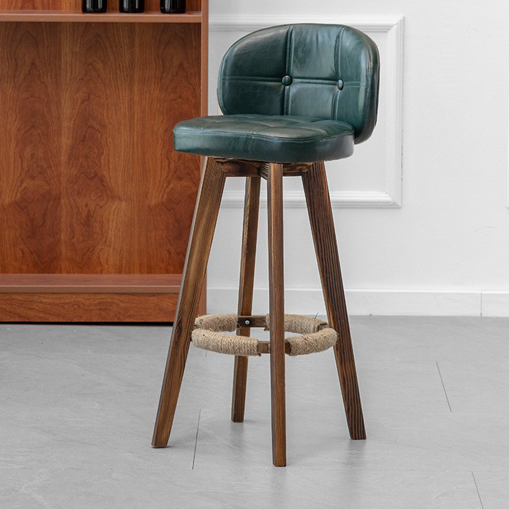 carbonized feet   dark green leather, rotatable