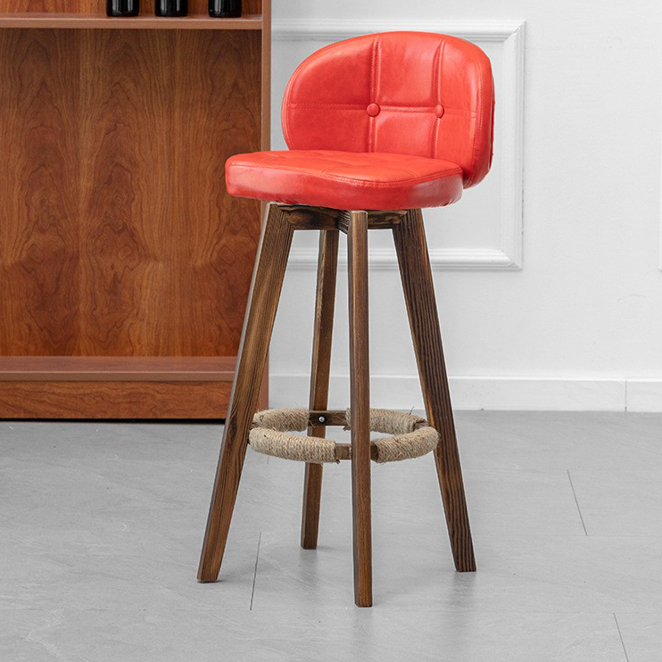 carbonized feet   red leather can be rotated