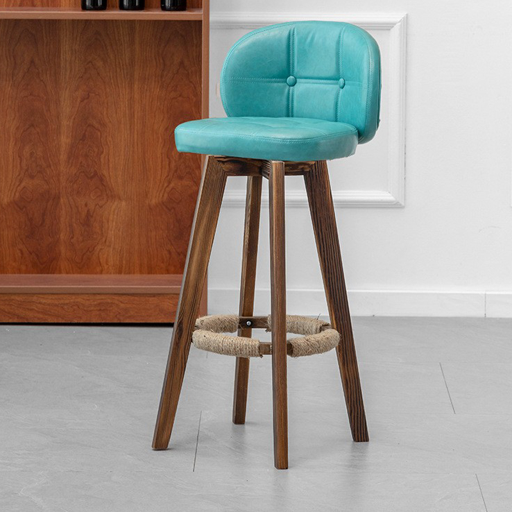 carbonized feet   blue leather can be rotated