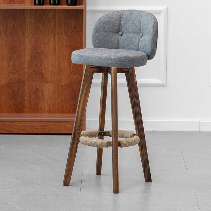 carbonized feet   gray linen, rotatable