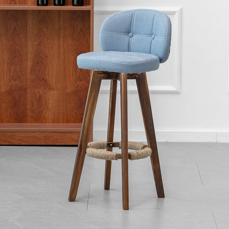 carbonized feet   blue linen, rotatable