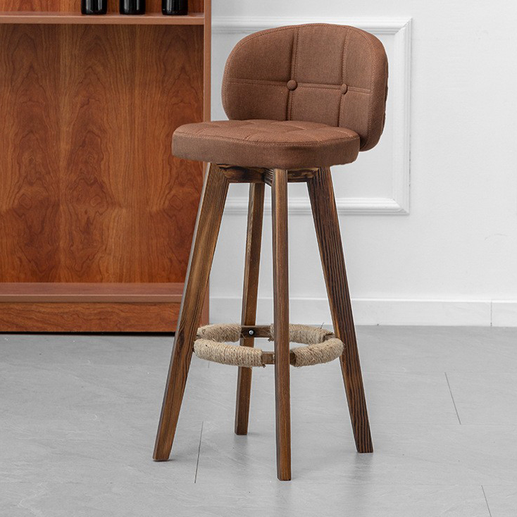 carbonized feet   brown linen, rotatable