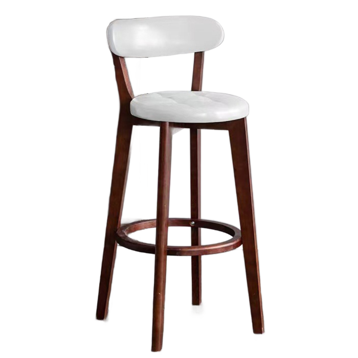 Brown frame white leather