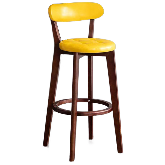 Brown frame yellow leather