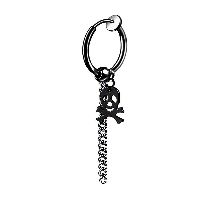 4:Black ear clip single