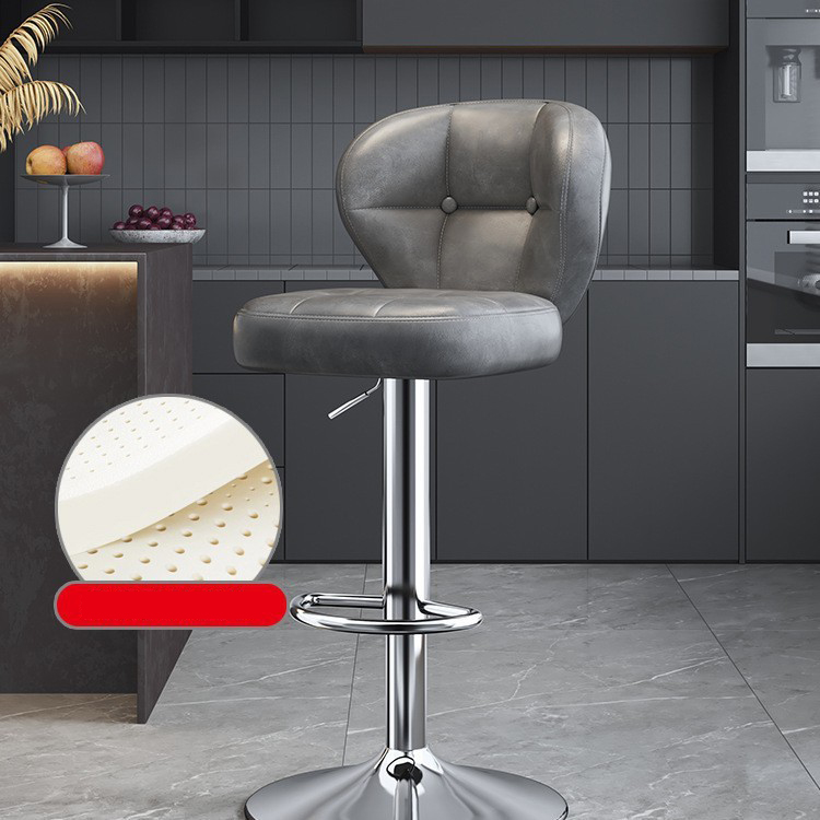 Gray oil wax leather electroplated high style