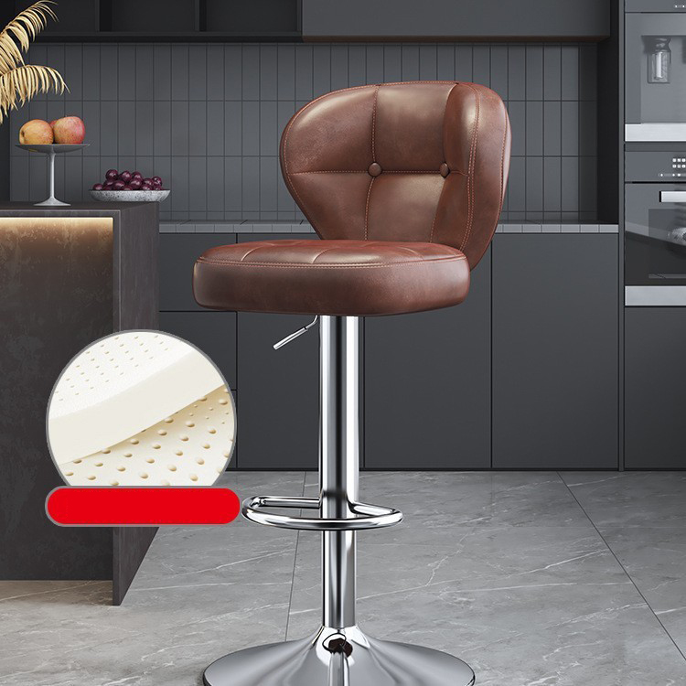 Brown oil wax leather electroplated high style