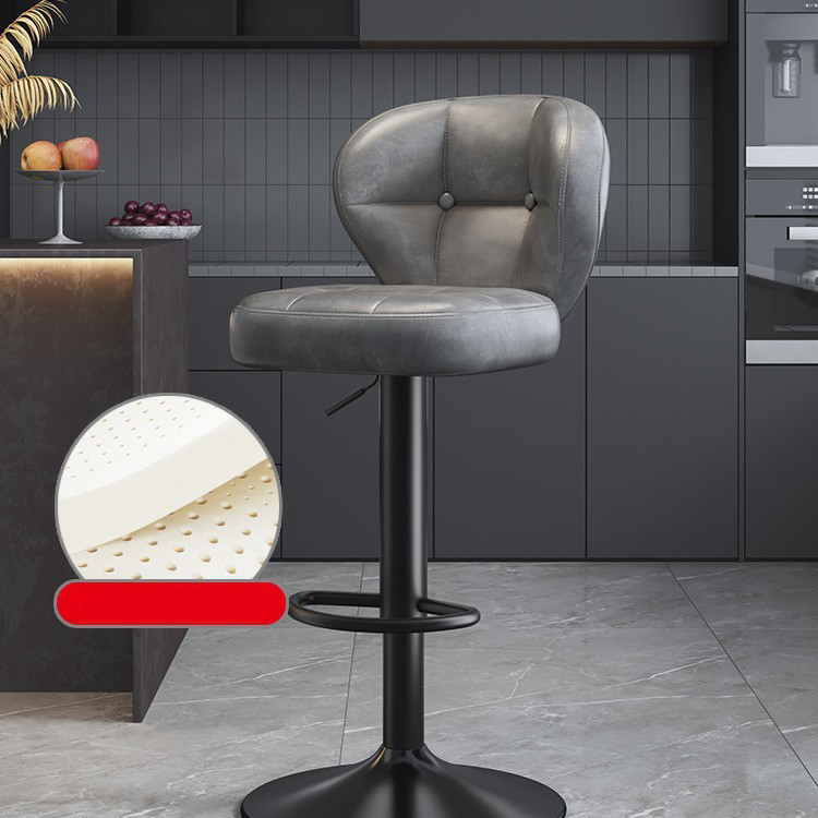 Gray oil wax leather sprayed black high style