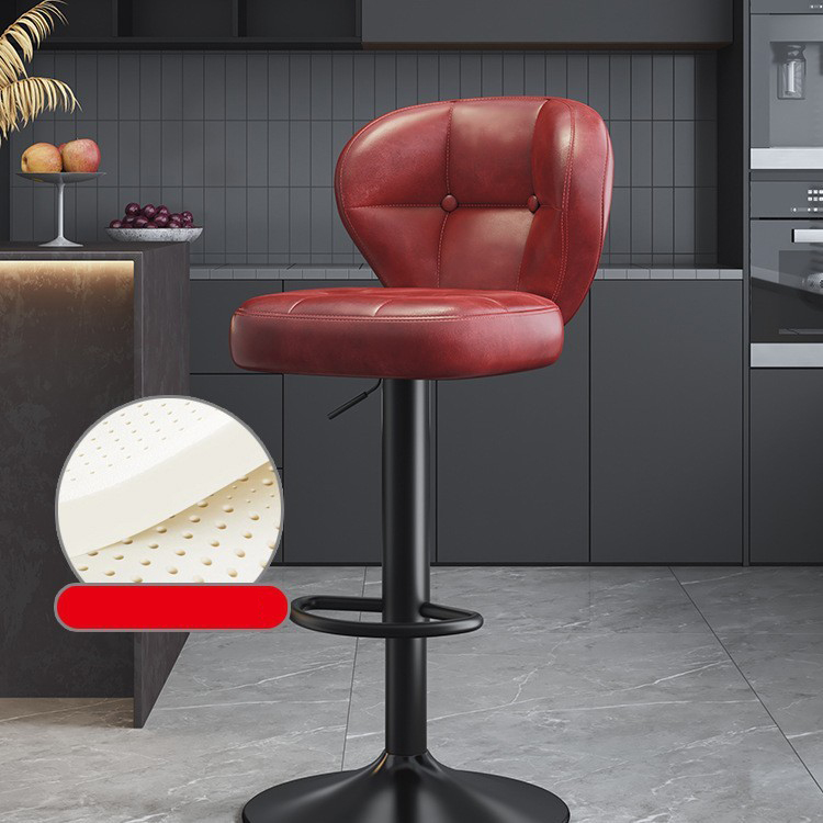 Burgundy oil wax leather sprayed with black high style