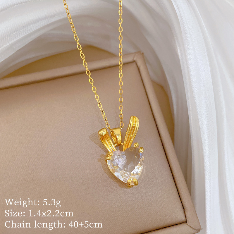 P529 necklace, titanium steel chain, copper micro-