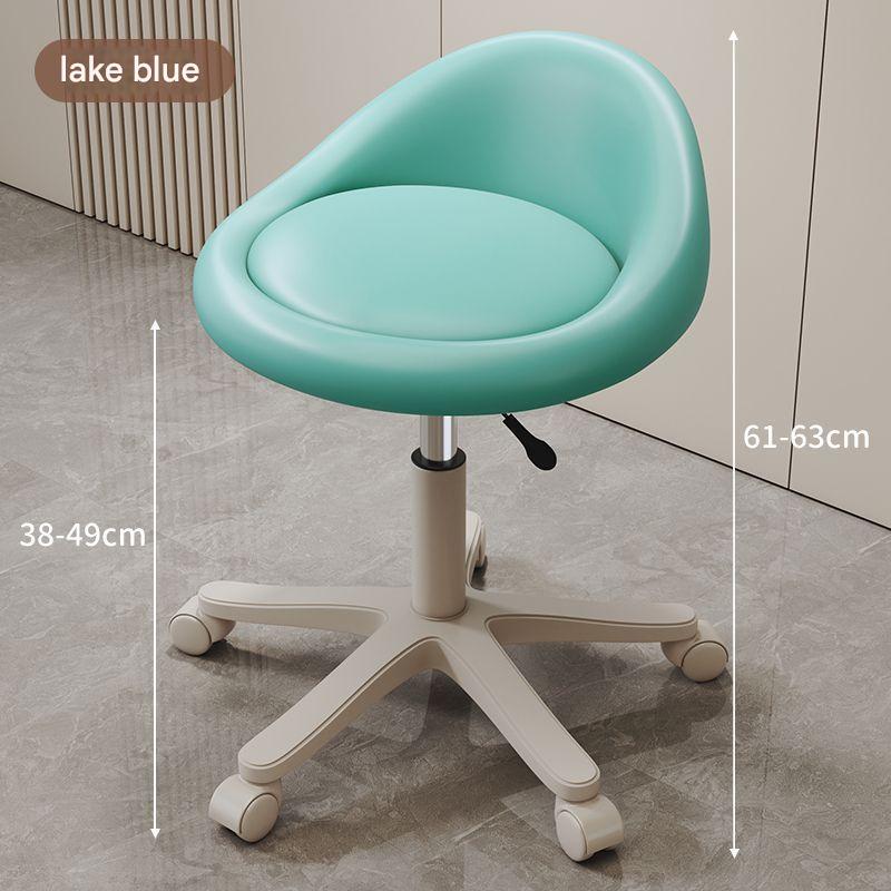 Lake blue   off-white legs three-proof microfiber leather [light luxury and high-end]