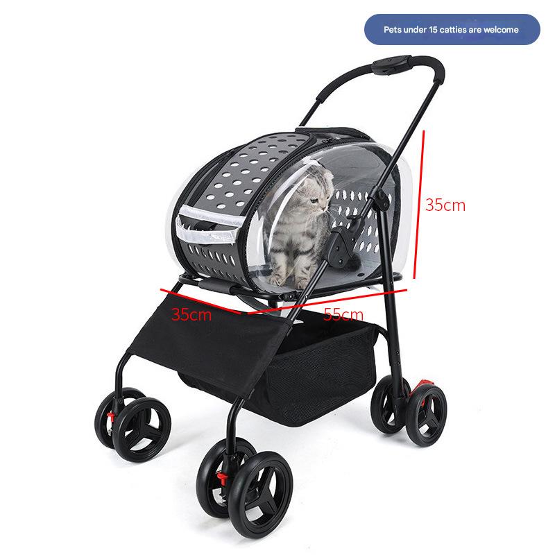 Pet stroller-black