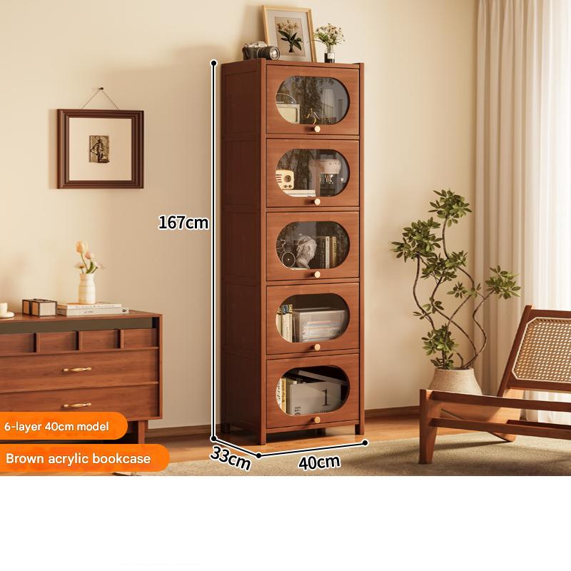 Flip door bookcase 6 layers 40