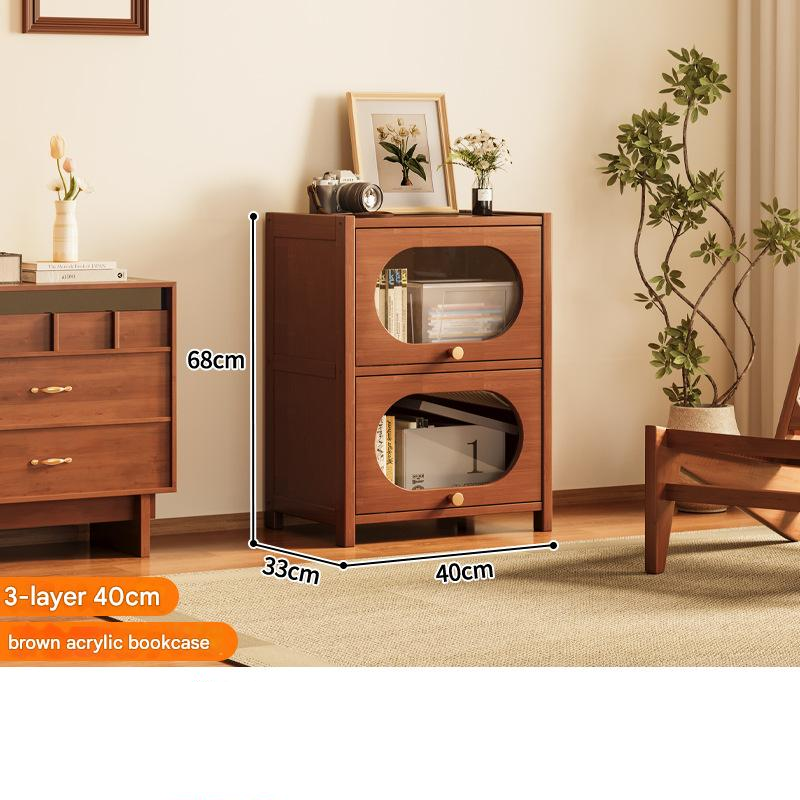 Flip-door bookcase 3 layers 40