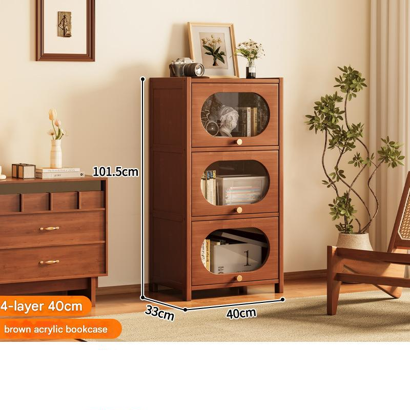 Flip-door bookcase 4 layers 40