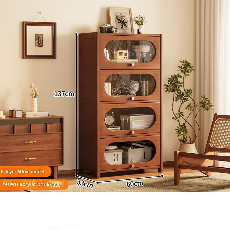 Flip-door bookcase 5 layers 60