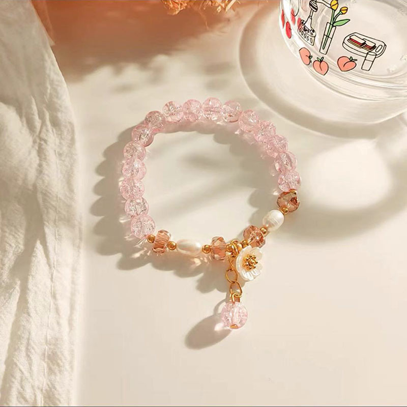 3:Pink Flower Bracelet