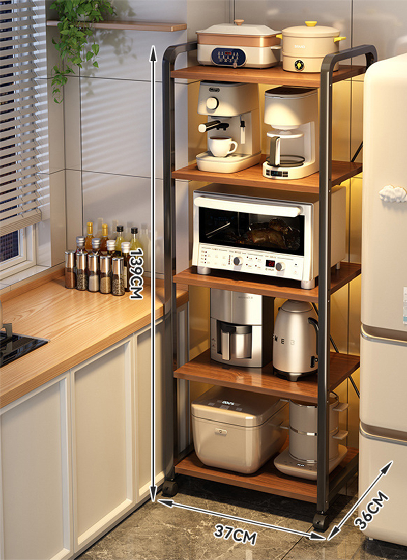 [upgraded pulley model] five layers 37*36*139cm wild oak color