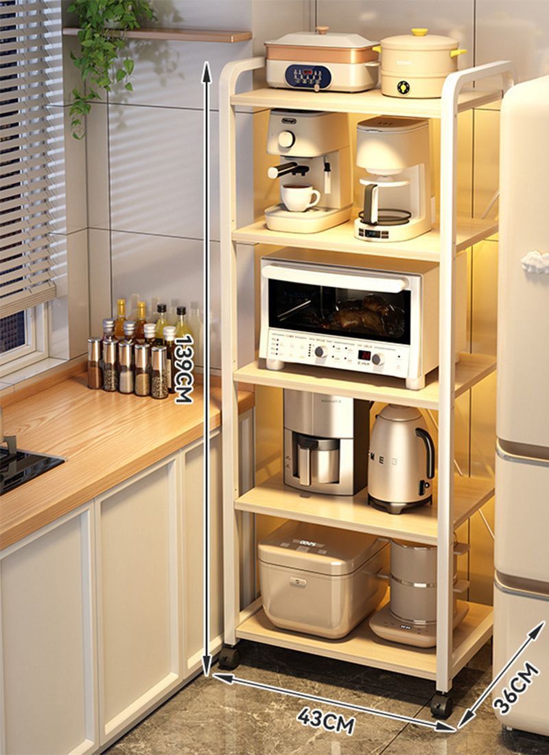 [upgraded pulley model] five layers 43*36*139cm new maple cherry wood color