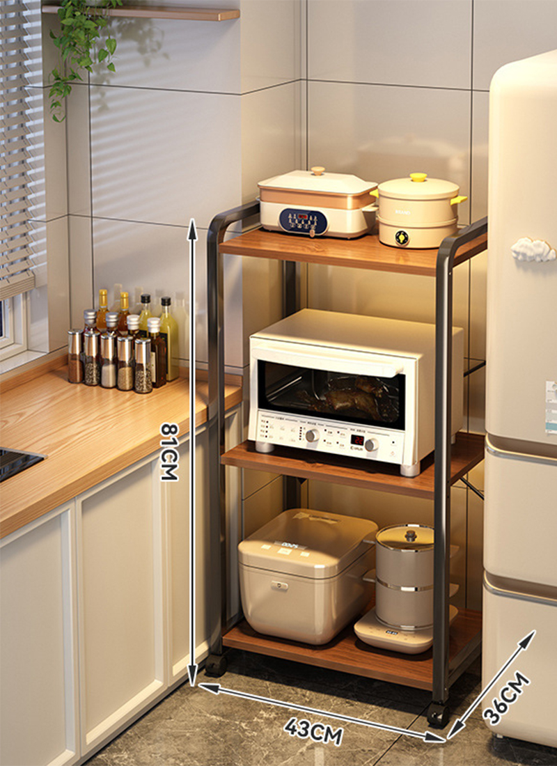 [upgraded pulley model] three layers 43*36*81cm wild oak color