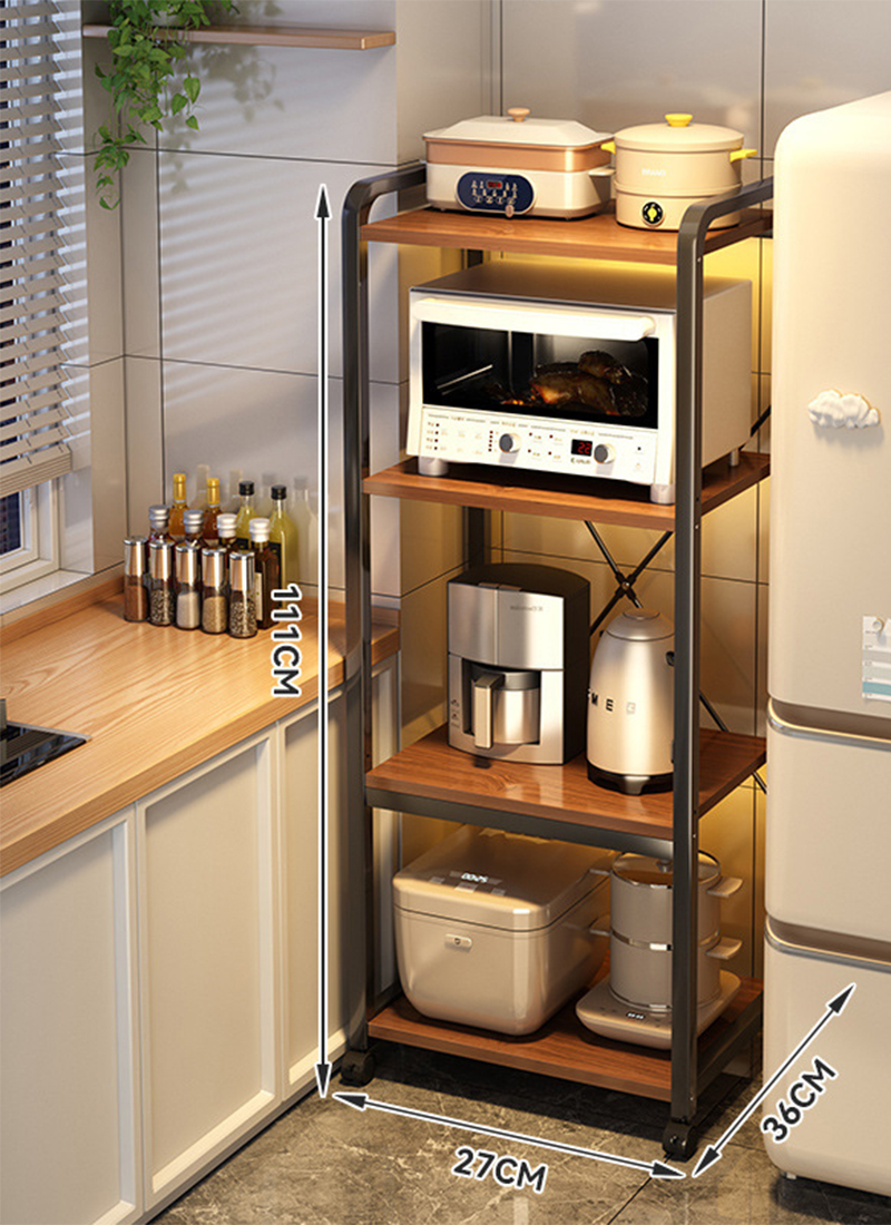 [upgraded pulley model] four layers 27*36*111cm field oak color