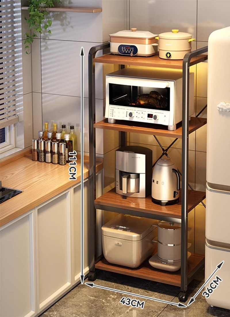 [upgraded pulley model] four layers 43*36*111cm field oak color