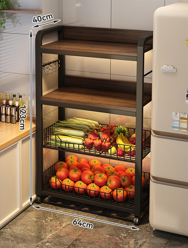 [bold style] four layers 64*40*123cm north american black walnut color