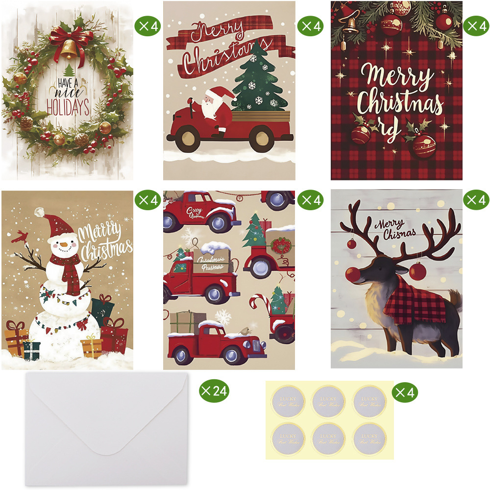 2:24 greeting cards 24 envelopes 24 stickers