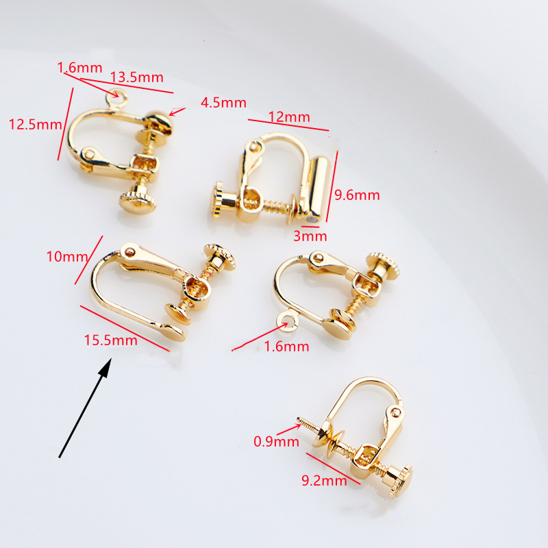 1:Ring-free flat-bottom screw ear clip