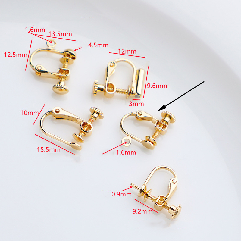2:Flat bottom screw ear clip with ring