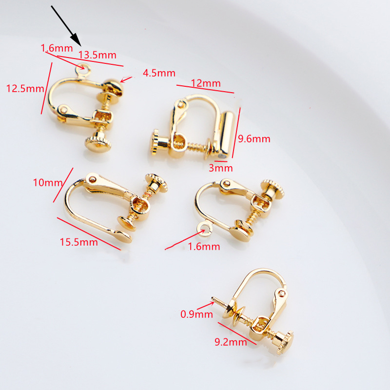 3:Round bottom screw ear clip with ring