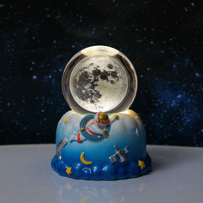 Blue Astronaut Rotating Base - Moon