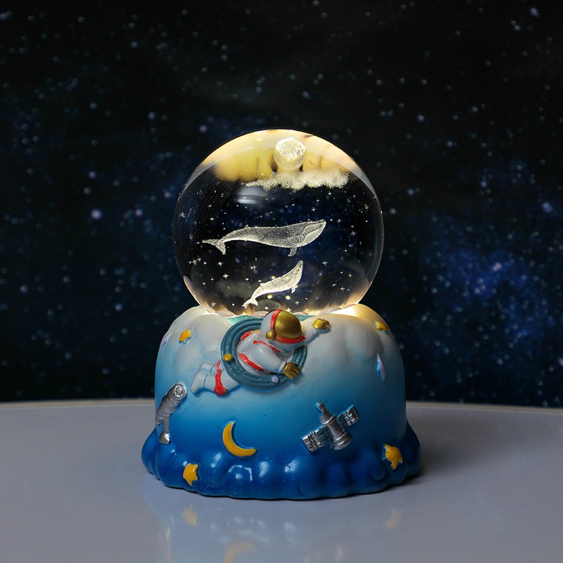 Blue Astronaut Rotating Base - Deep-sea whale