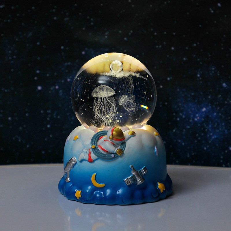 Blue astronaut rotating base - Jellyfish